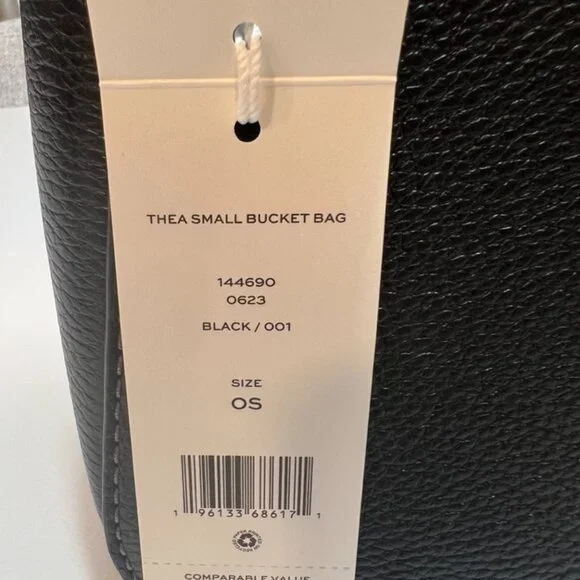 Tory Burch Small Thea Bucket Bag Crossbody In Black - Picture 9 of 9